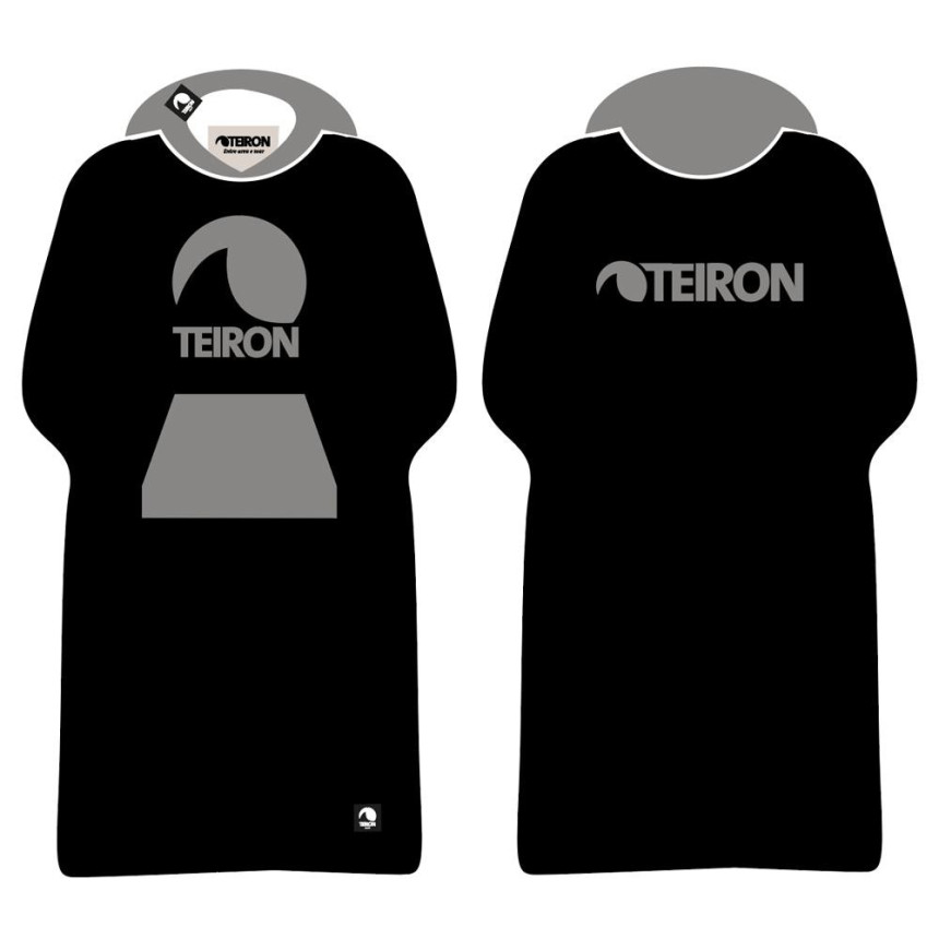 Poncho Teiron Para Niños En Negro Y Gris 