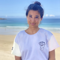 Camiseta Teiron Hang Loose Lavanda Para Mujer