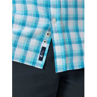 Camisa El Pulpo Cuello Botón Lino Para Hombre