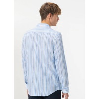 Camisa El Pulpo Cuello Botón Lino Para Hombre