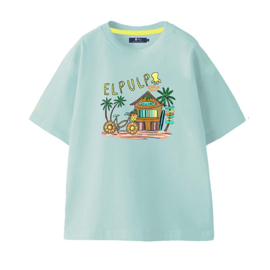 Camiseta El Pulpo Surf Shop Para Niños 
