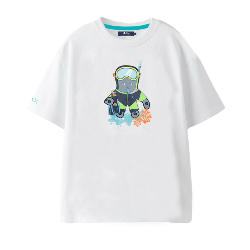 Camiseta El Pulpo Snorkel Para Niños 