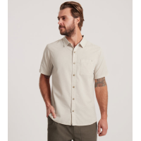 Camisa Roark SS Woven Washed Bone Para Hombre