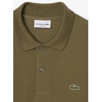 Polo Lacoste Manga Larga Kaki Para Hombre