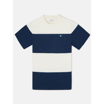 Camiseta Silbon Raya Ancha Para Hombre