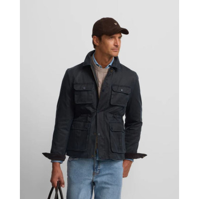 Chaqueta Silbon Encerada Bolsillos Para Hombre 