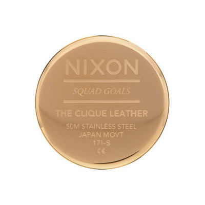 NIXON RELOJ CLIQUE LEATHER GOLD/BLACK