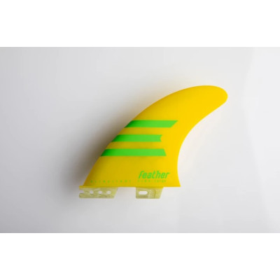 Quillas Feather Fins Ultralight Click Tab Amarillas/ Verdes