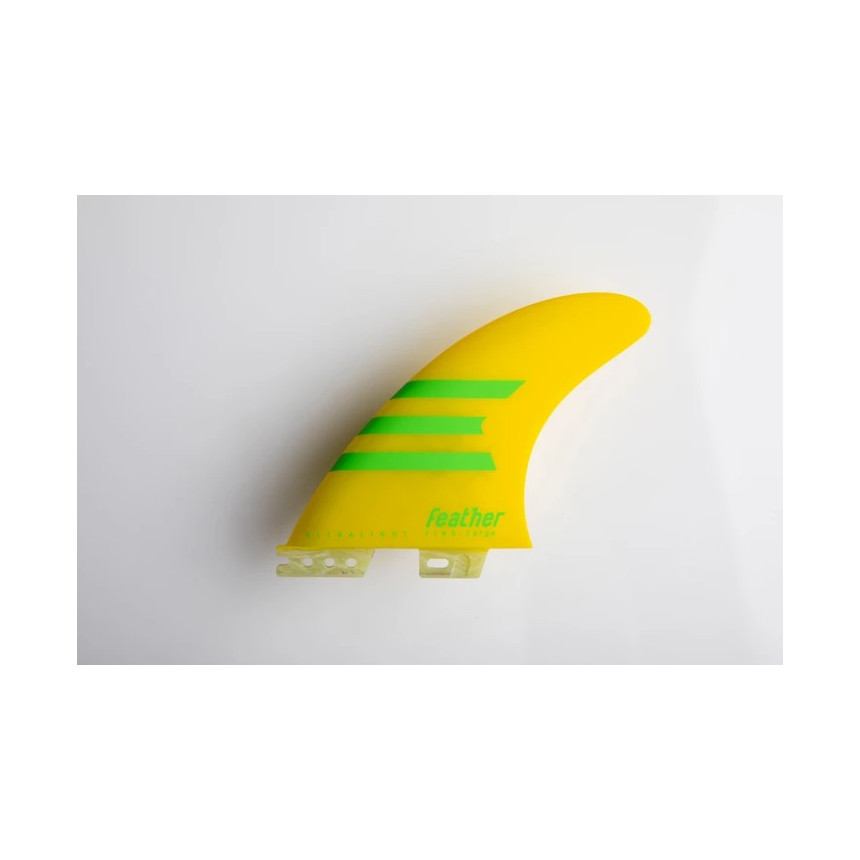 Quillas Feather Fins Ultralight Click Tab Amarillas/ Verdes