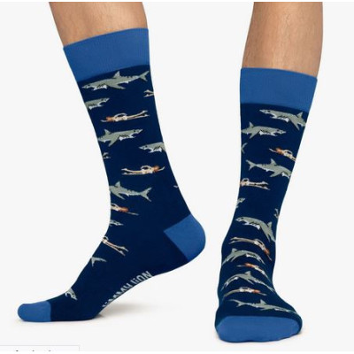 Calcetines Jimmy Lion Jaws Sharks Unisex Azul 