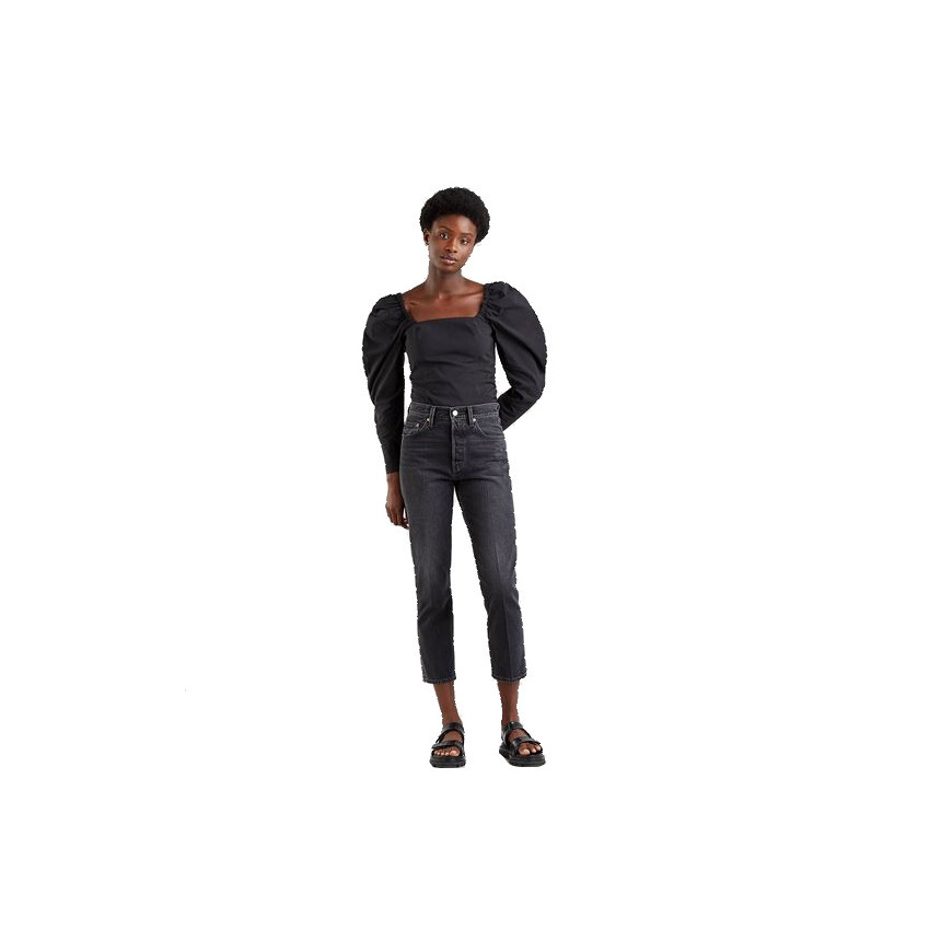 Pantalón Levis 501 Cropped Mujer Negro