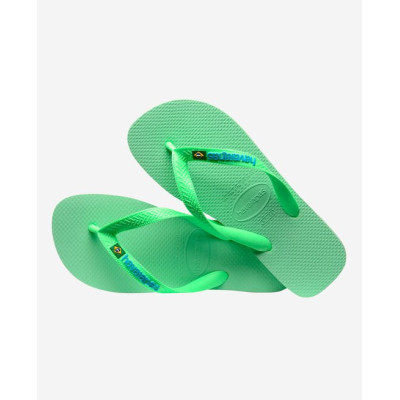 Chanclas Havaianas Brasil Logo FC En Color Verde