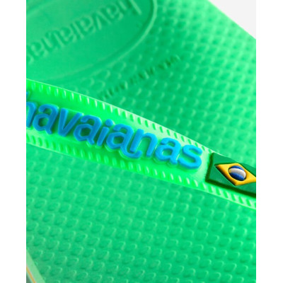 Chanclas Havaianas Brasil Logo FC En Color Verde