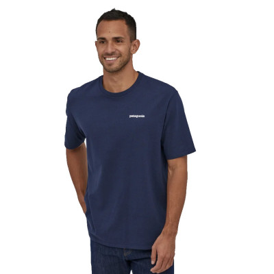 Camiseta Patagonia P-6 Logo Para Hombre En Azul